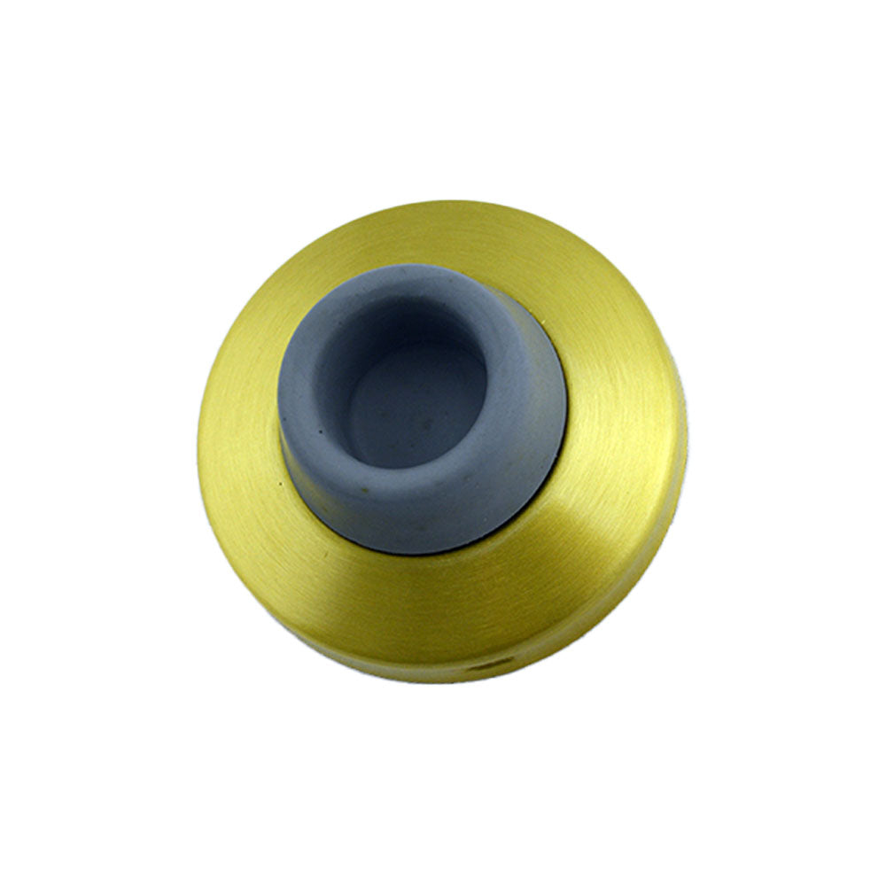 Ives Commercial WS406407CCV4 Solid Brass 2-1/2" Concave Wall Bumper Satin Brass Finish Sparrow Supply