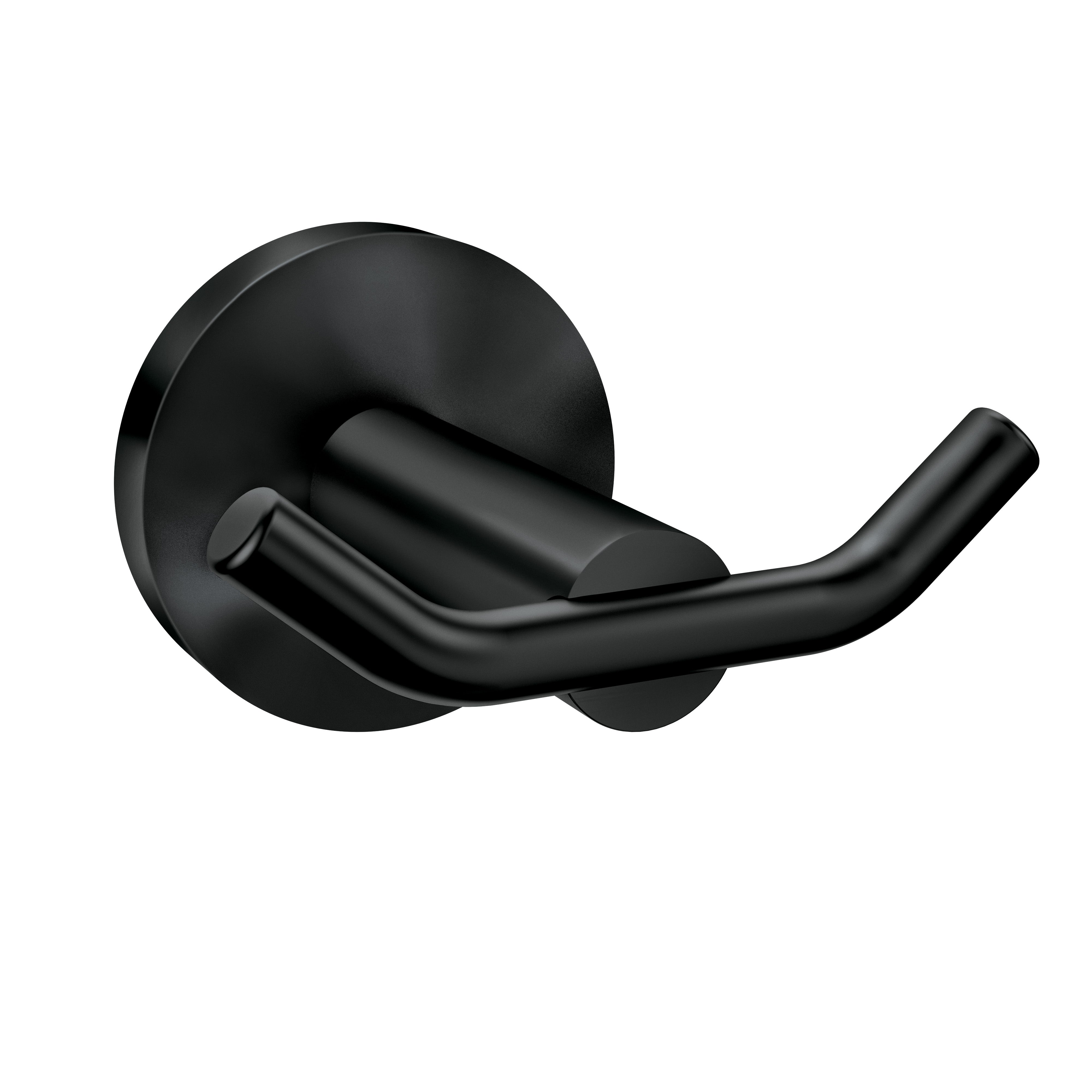 Moen Y5703BL Arlys Double Robe Hook Matte Black Finish Sparrow Supply