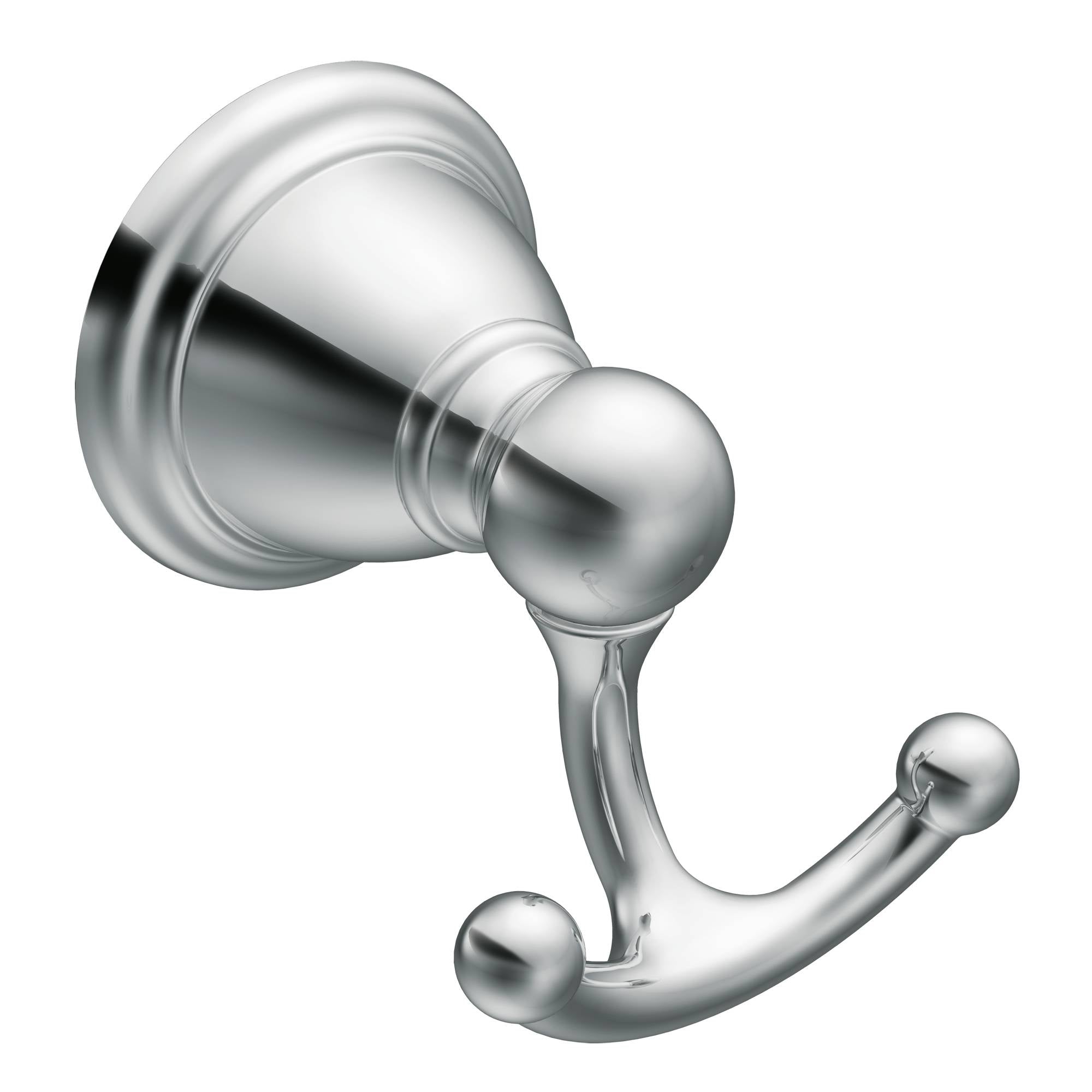 Moen YB2203CH Brantford Double Robe Hook Bright Chrome Finish Sparrow Supply