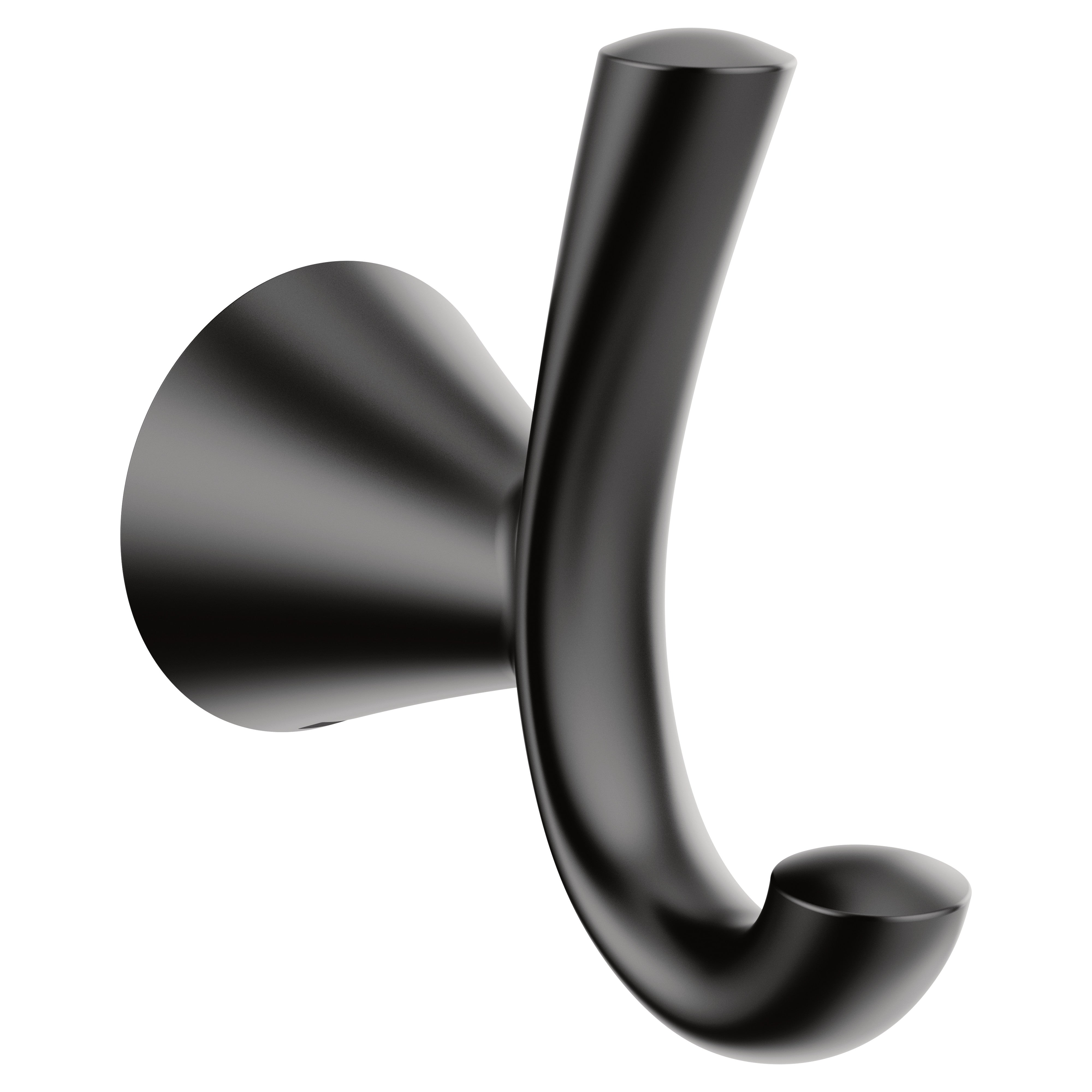 Moen YB2303BL Glyde Robe Hook Matte Black Finish Sparrow Supply