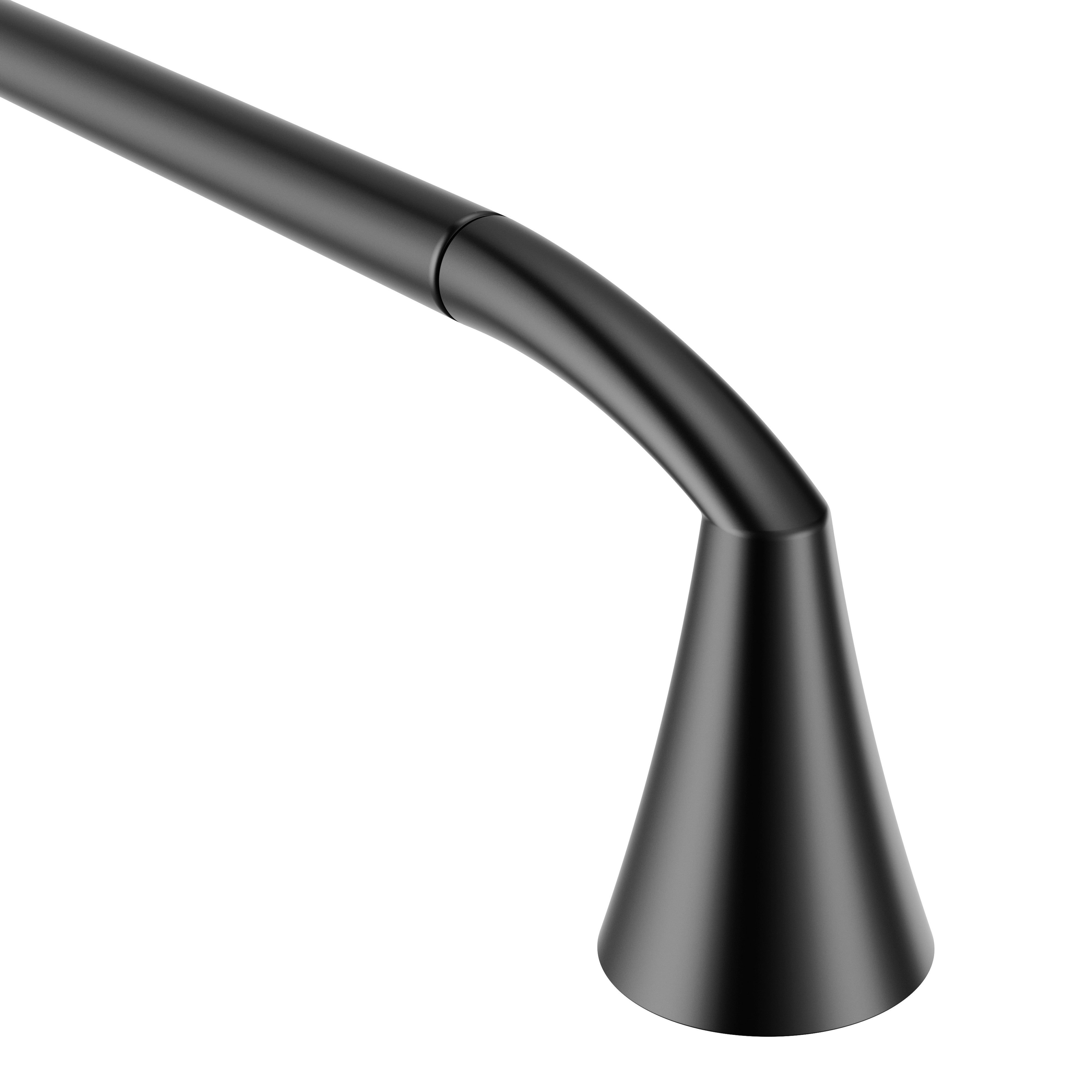 Moen YB2324BL Glyde 24" Towel Bar Matte Black Finish Sparrow Supply