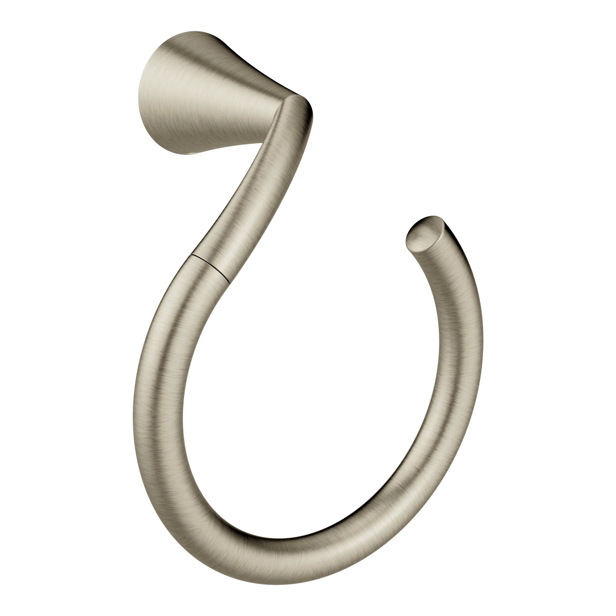 Moen YB2386BN Glyde Towel Ring Brushed Nickel Finish Sparrow Supply