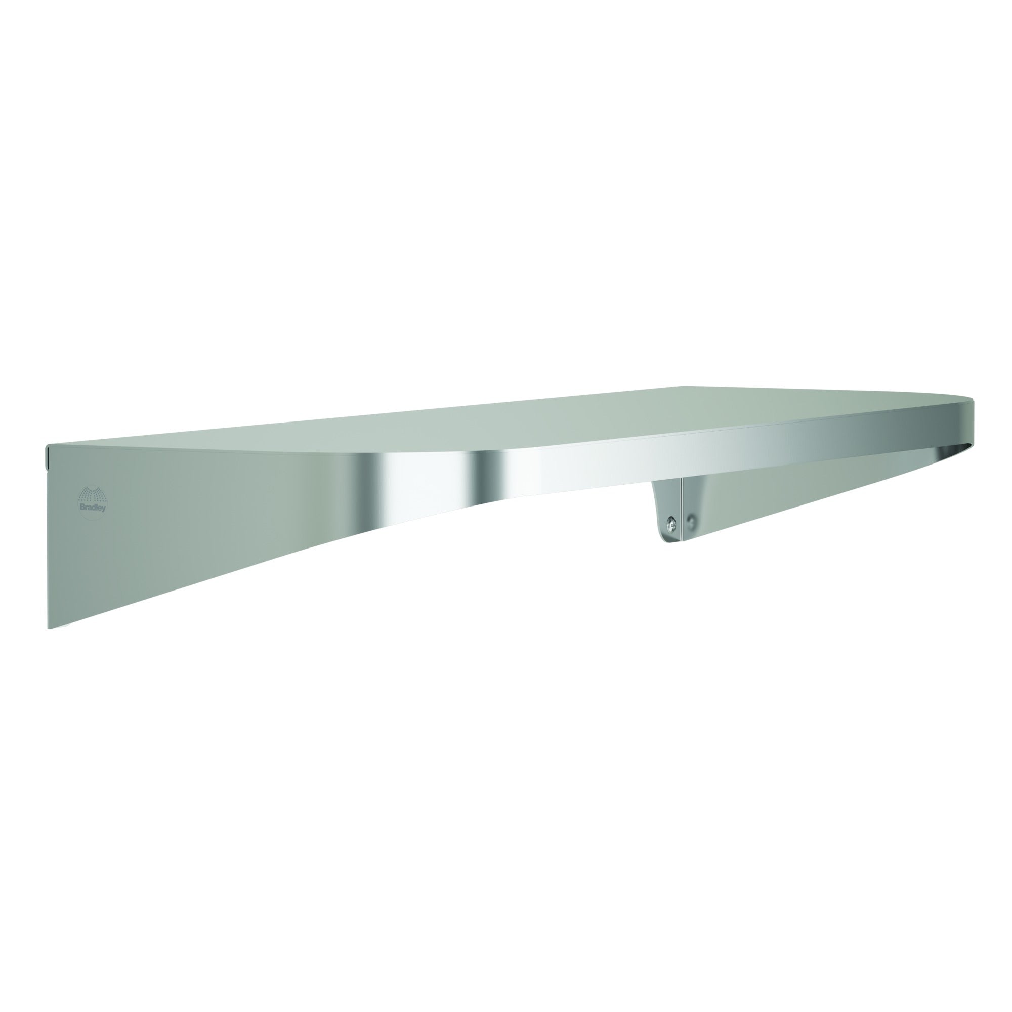 Bradley 7B2-0082400 Shelf, Stainless Satin, 20 Gauge, 8 X 24