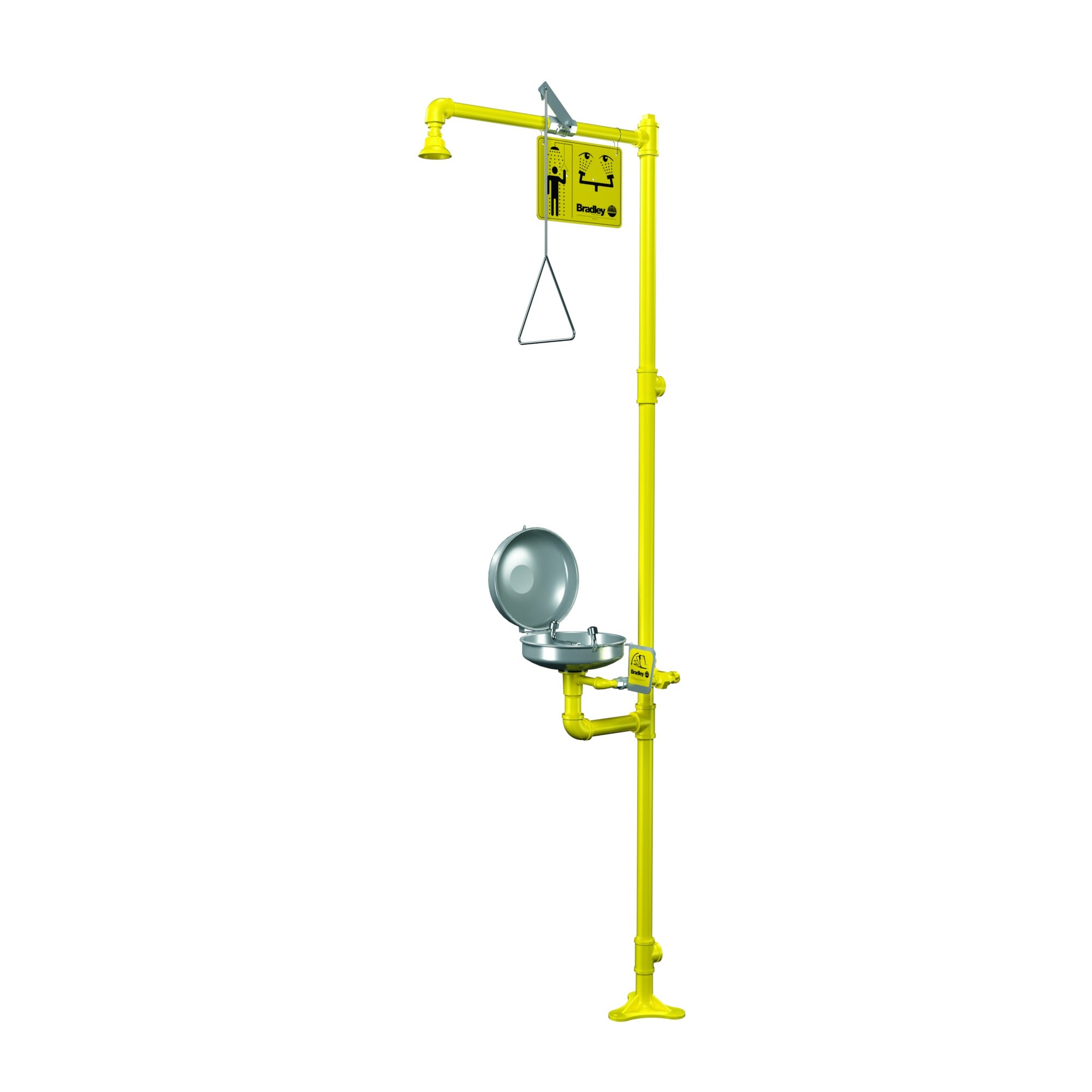 Bradley S19-310DC Combi Shower Eyewash, SS Bowl, Dust Cover Sparrow Supply