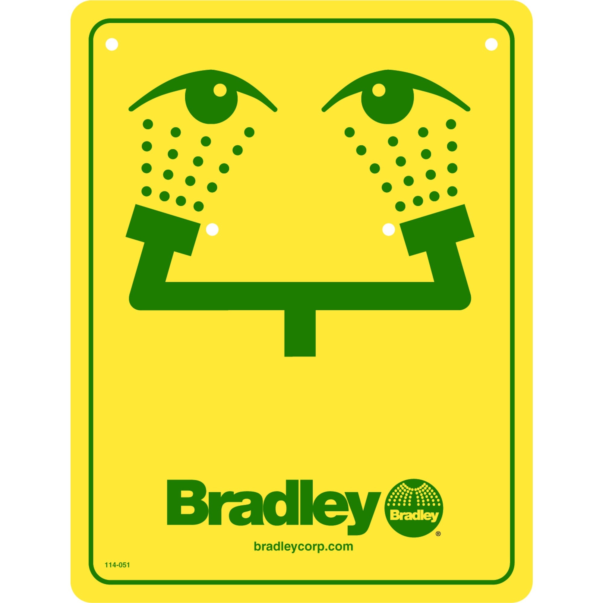 Bradley 114-051 Safety Sign, Eyewash Sparrow Supply