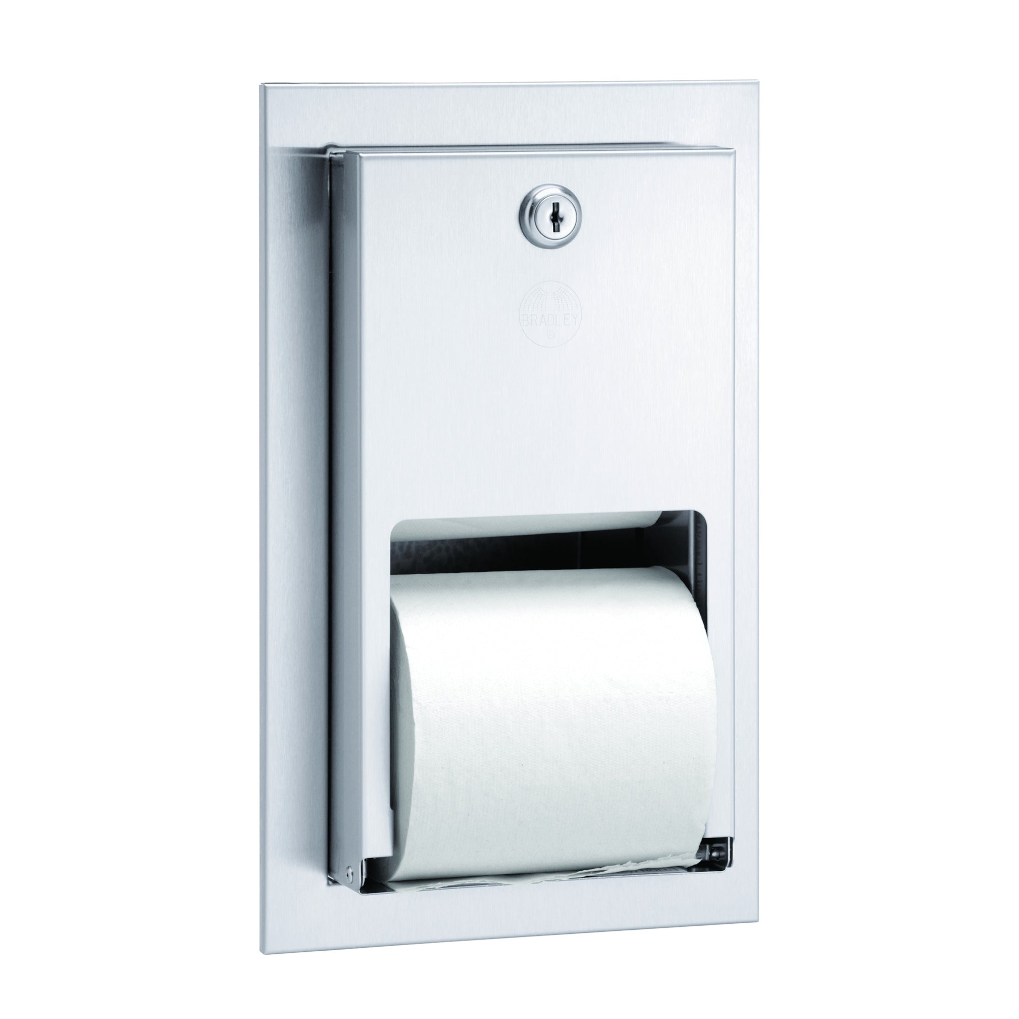 Bradley 5412-000000 Toilet Tissue Disp, Recessed, Dual Sparrow Supply