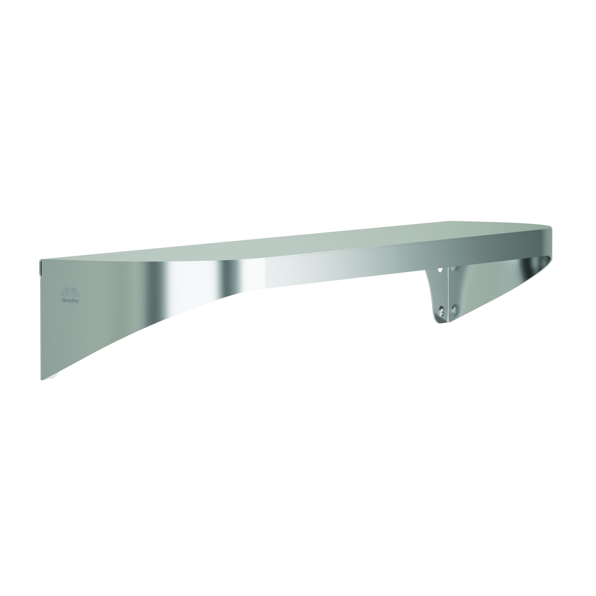Bradley 7B2-0052400 Shelf, Stainless Satin, 20 Gauge, 5 X 24