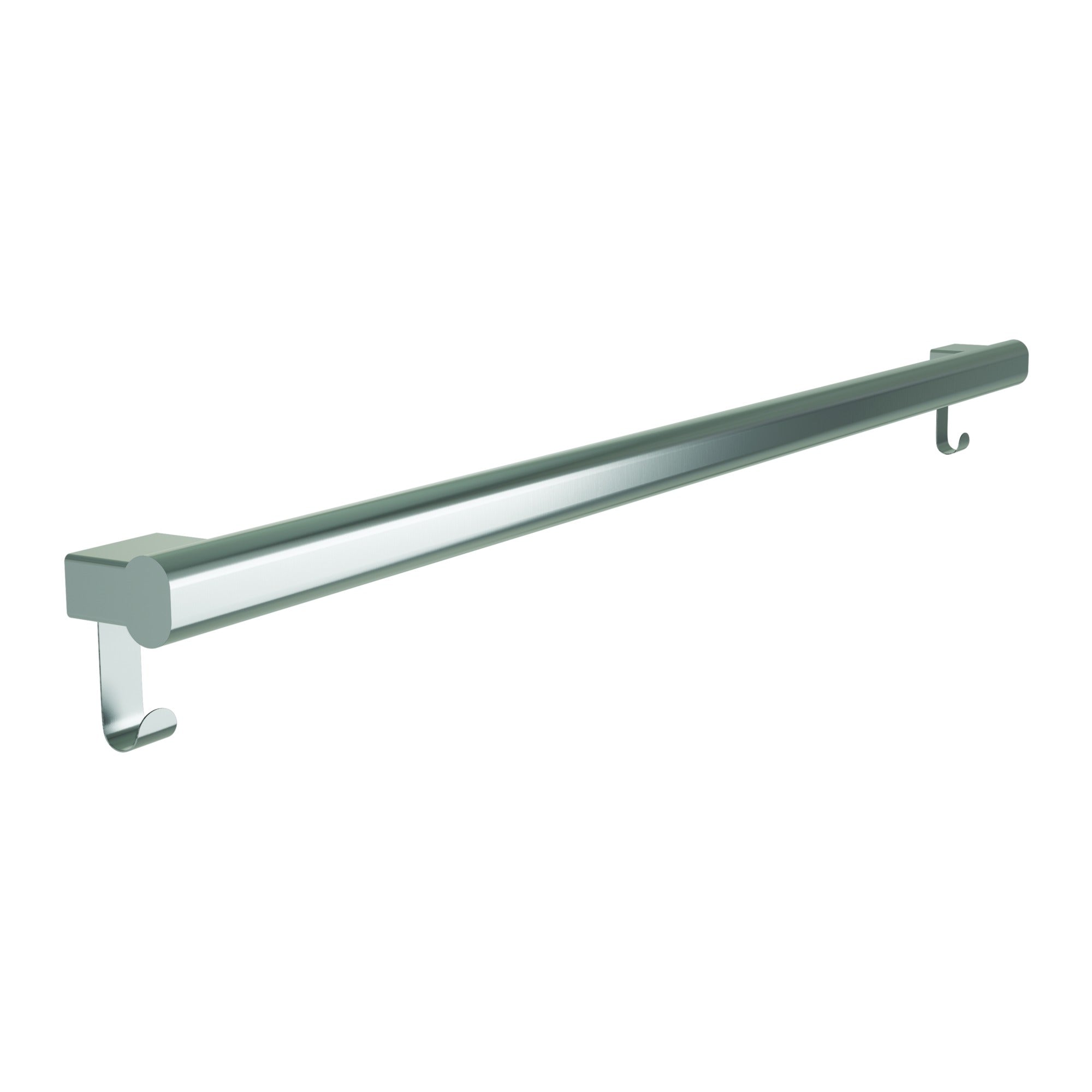 Bradley 8B1-0014296 Grab Bar Oval, Stainless Satin-w/Hooks, 42"