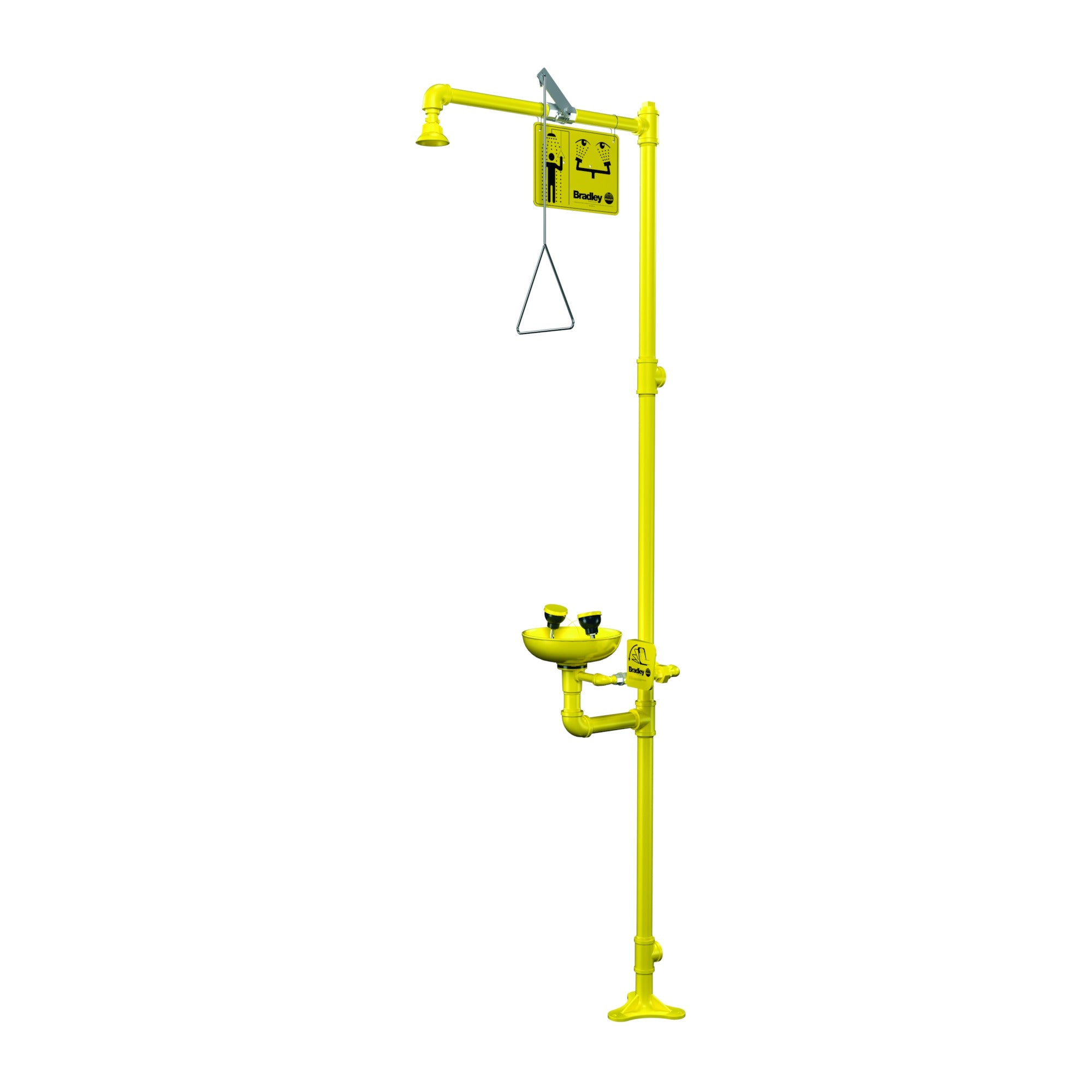 Bradley S19-310FW Combi Shower Eyewash, Plastic Bowl and Head Sparrow Supply