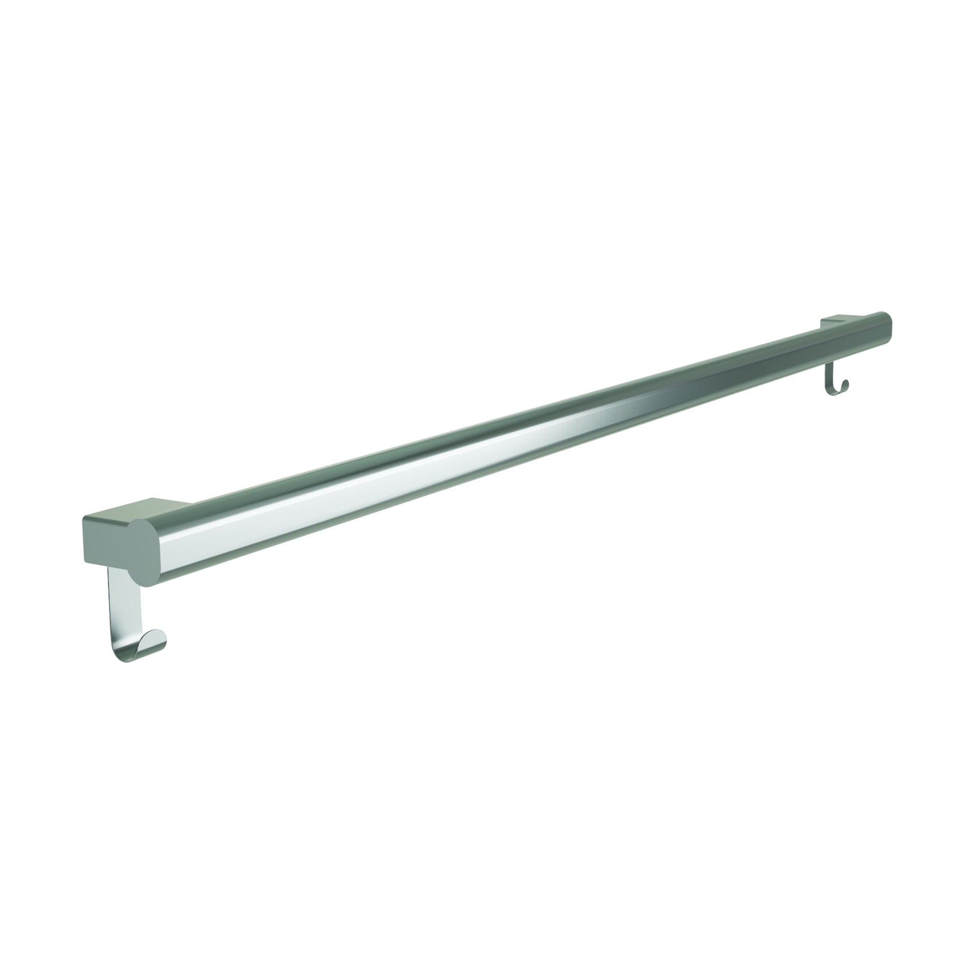 Bradley 8B1-0014896 Grab Bar Oval, Stainless Satin-w/Hooks, 48"