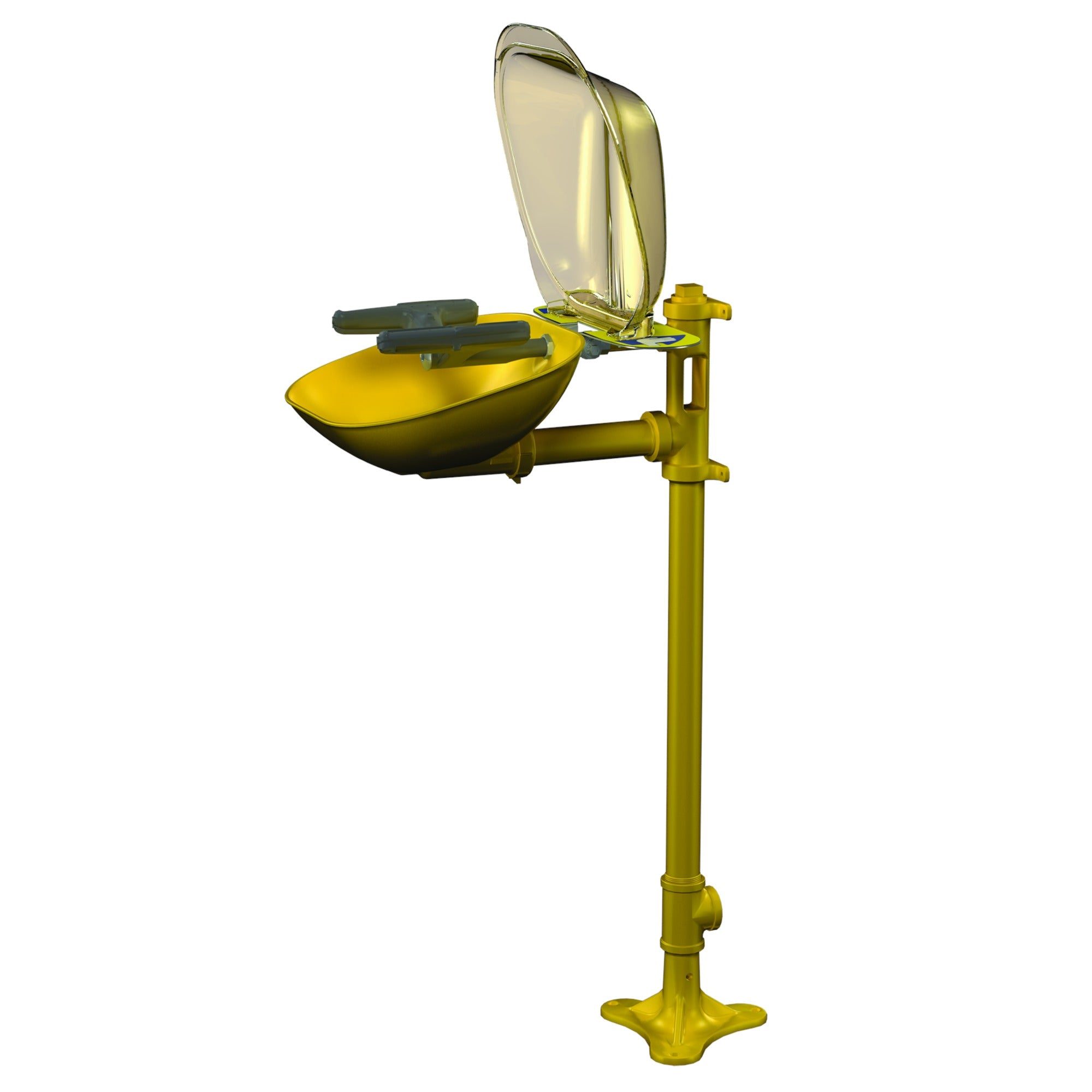 Bradley S19214PDCFW Pedestal-Mounted Eye/FW, Plastic Bowl & Covr Sparrow Supply