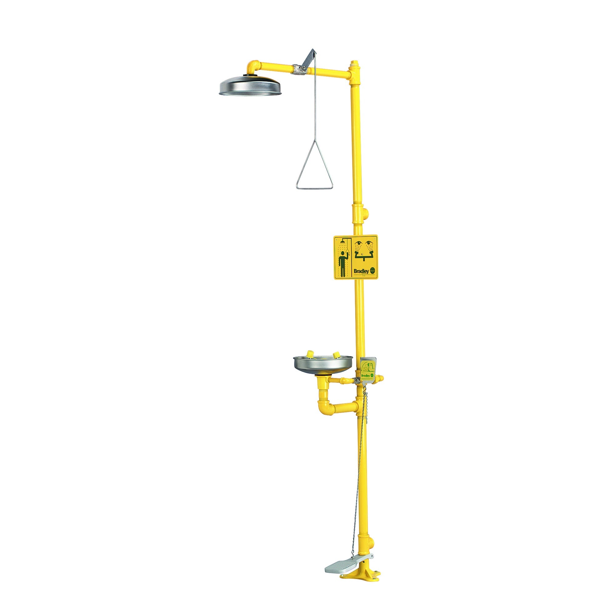 Bradley S19-310UU Combi Shower Eyewash, SS Bowl, Plastic Head Sparrow Supply