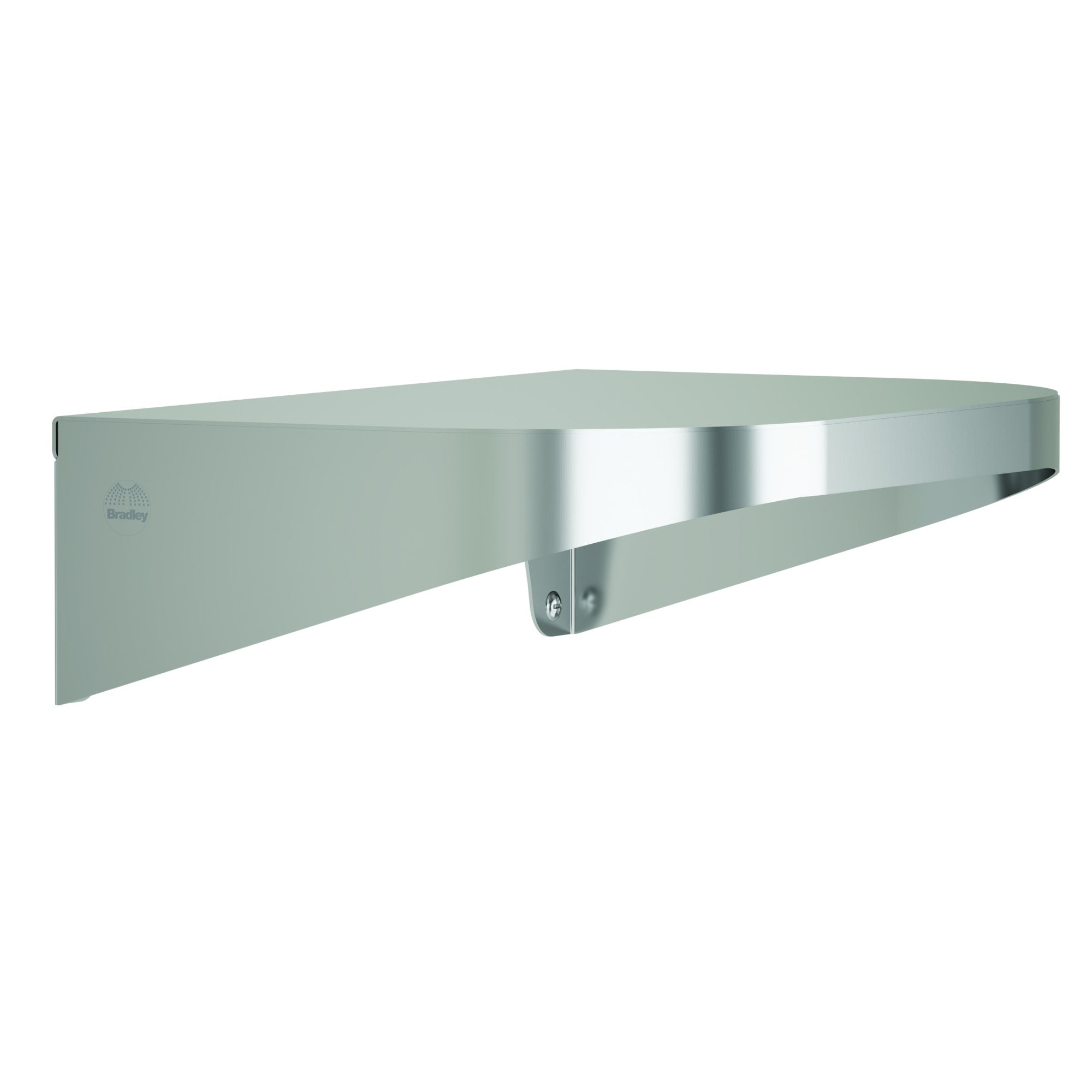Bradley 7B2-0081200 Shelf, Stainless Satin, 20 Gauge, 8 X 12